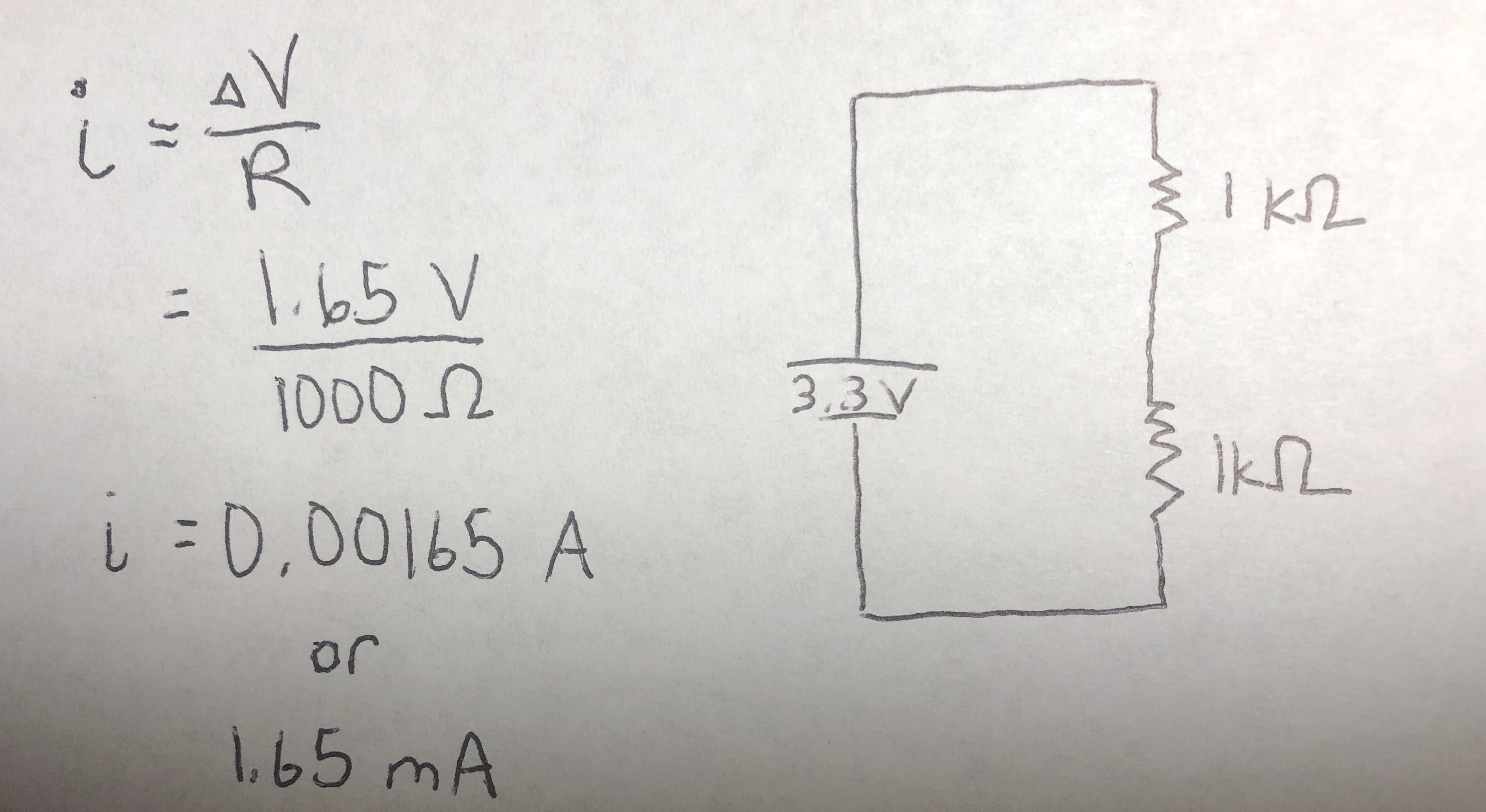 Ohm's Law Calculation